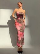 Vestido Tubo Asimétrico para Cena Romántica sin Mangas