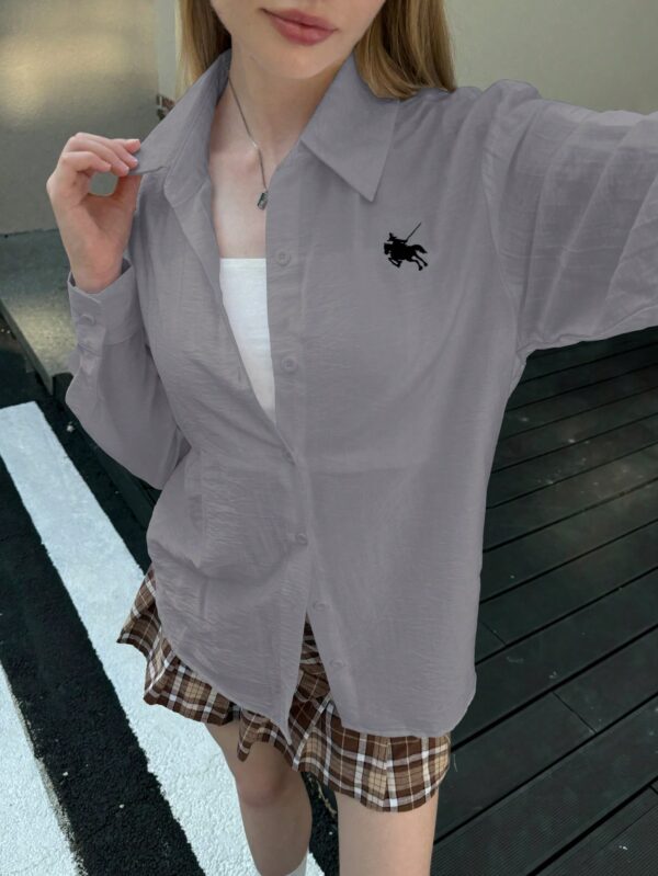 Camisa Estampada con Manga Larga y Hombros Caídos - Image 38