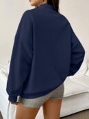 Buzo Cuello Alto con Medio Cierre y Capucha - Estilo Casual