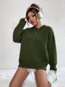 Sweater Casual de Mujer con Manga Larga y Cuello Redondo