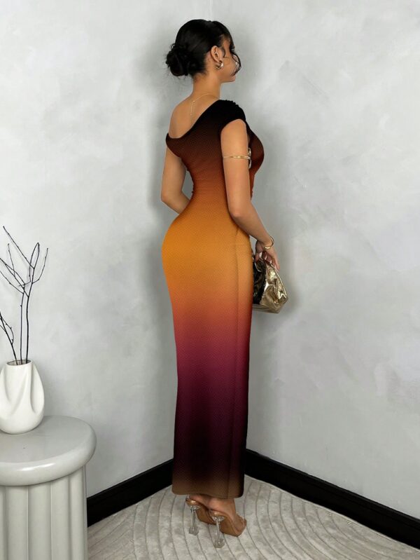 Vestido Largo Asimétrico Elegante Ajustado - Image 10