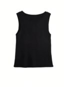 Chaleco Elegante de Botones Metálicos con Cuello Redondo