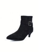 Botines de Mujer con Cierre Lateral y Tacón Delgado