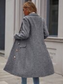 Abrigo Elegante de Manga Larga Doble Abotonadura