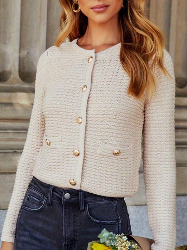 Cardigan de Punto con Botones y Mangas Largas - Image 3
