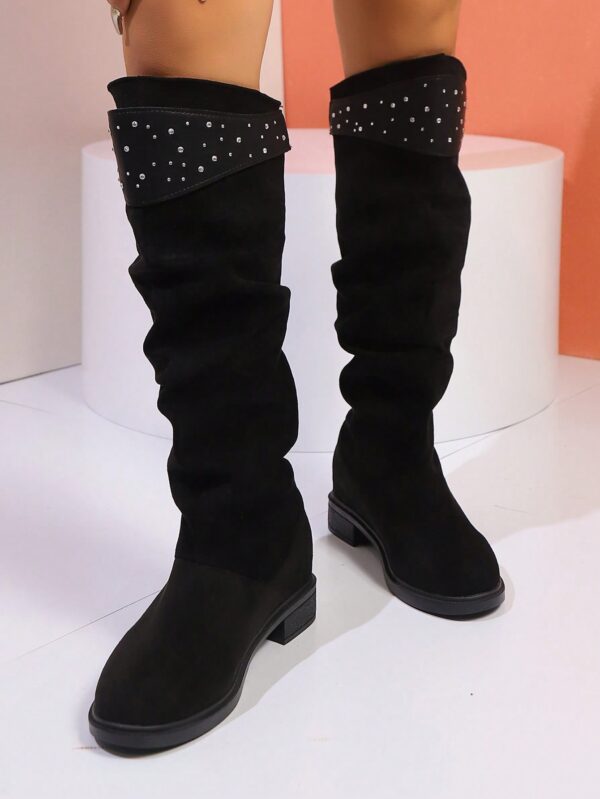 Botas Elegantes Sobre la Rodilla con Tacón Oculto - Image 7
