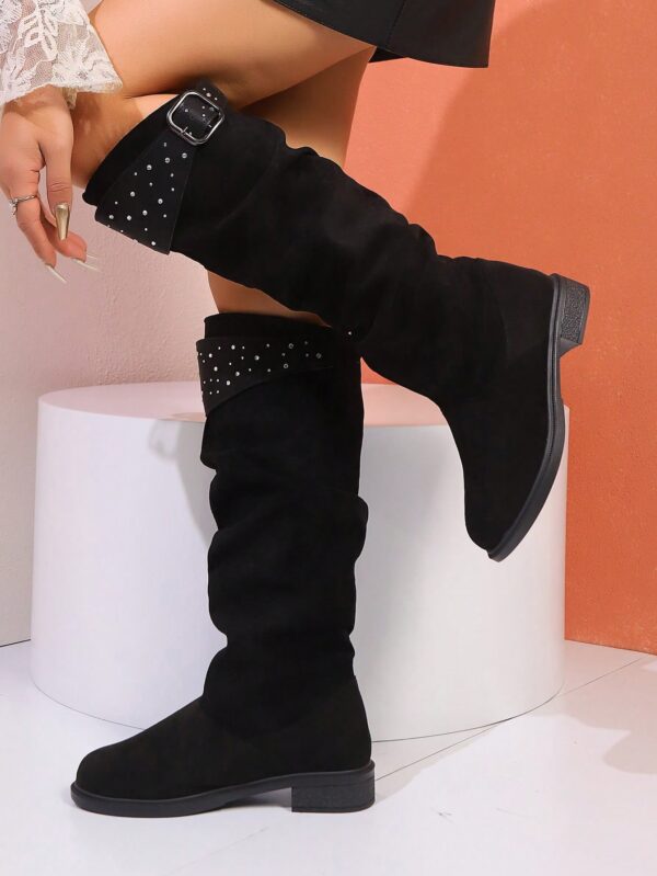 Botas Elegantes Sobre la Rodilla con Tacón Oculto - Image 5