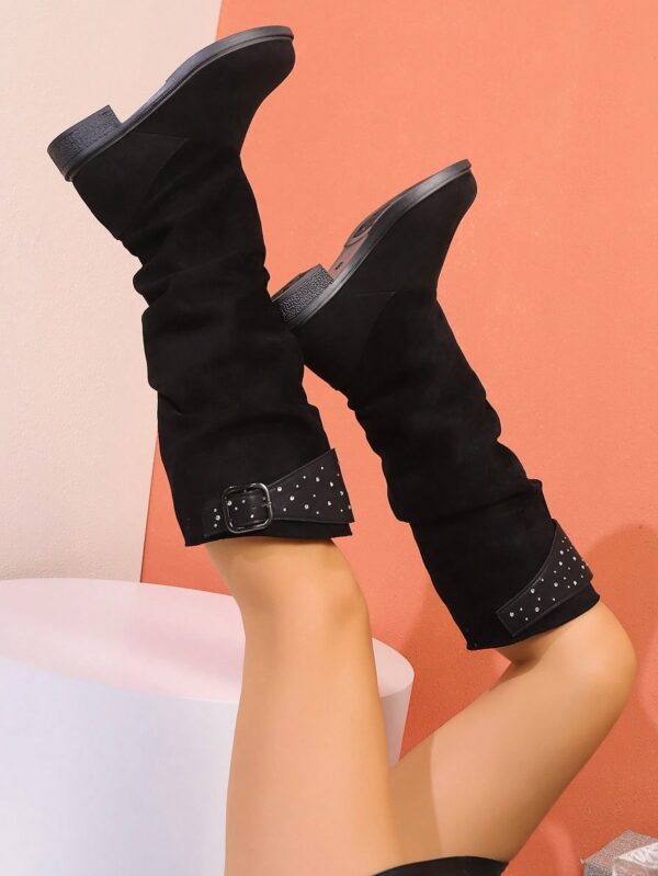 Botas Elegantes Sobre la Rodilla con Tacón Oculto - Image 8