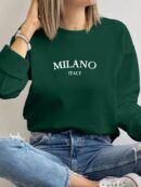 Buzo Casual con Estampado de Milán y Manga Larga