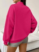 Buzo Cuello Alto con Medio Cierre y Capucha - Estilo Casual