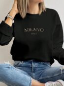 Buzo Casual con Estampado de Milán y Manga Larga