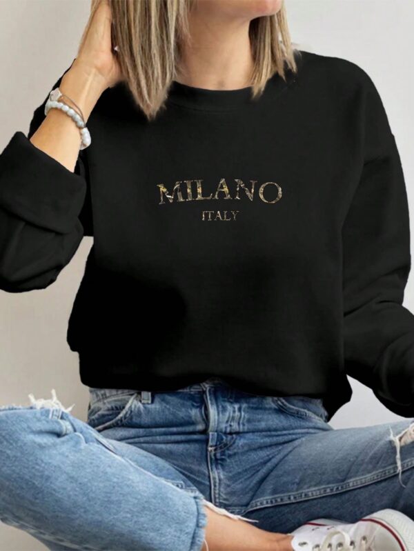 Buzo Casual con Estampado de Milán y Manga Larga - Image 6