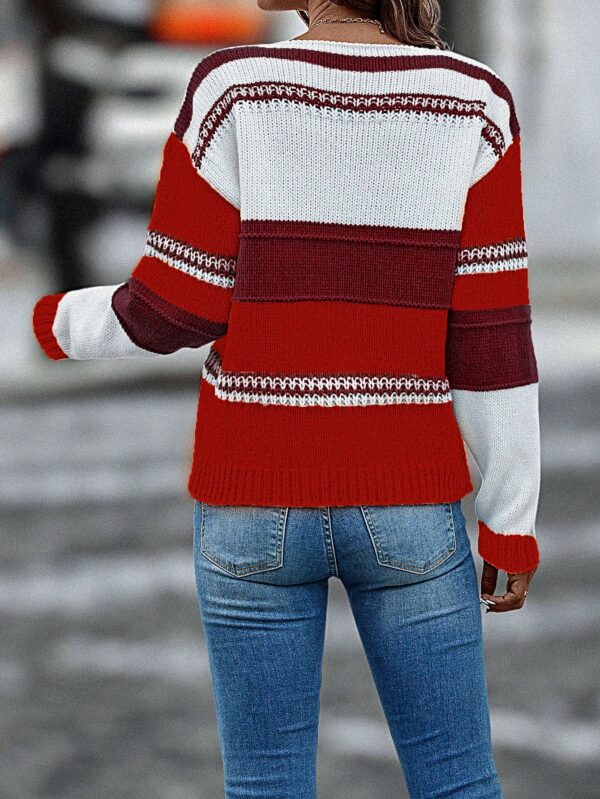 Sweater Multicolor con Hombros Caídos y Manga Larga - Image 32