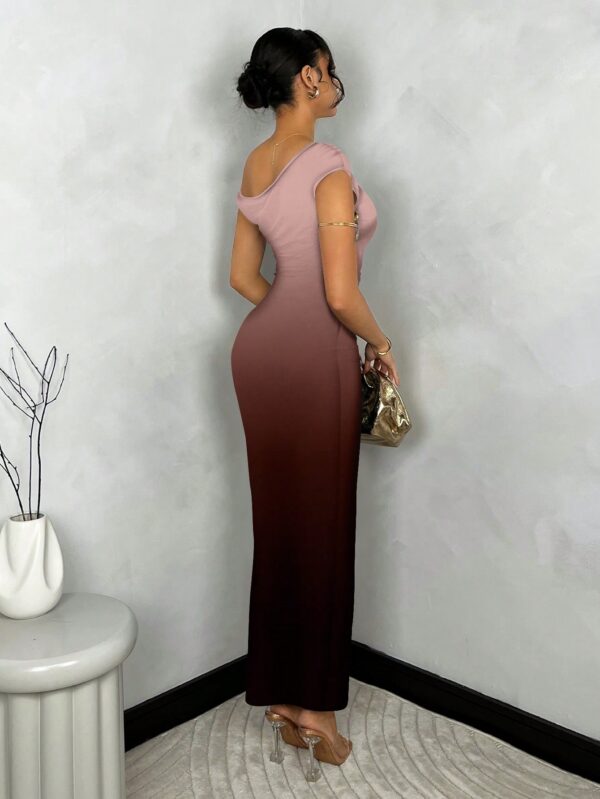 Vestido Largo Asimétrico Elegante Ajustado - Image 37