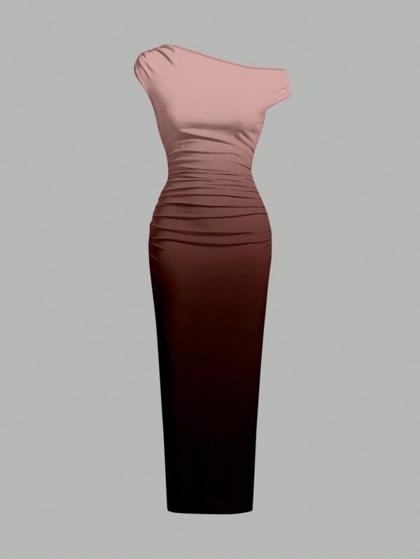 Vestido Largo Asimétrico Elegante Ajustado - Image 38