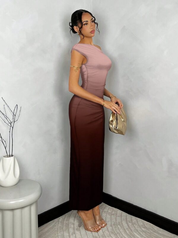 Vestido Largo Asimétrico Elegante Ajustado - Image 39