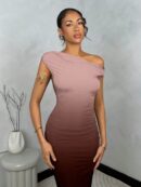 Vestido Largo Asimétrico Elegante Ajustado
