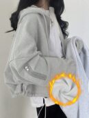 Buzo con Capucha y Bolsillos para Mujer - Cierre Frontal