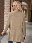 Chaqueta de Terciopelo Acanalada Casual con Bolsillos