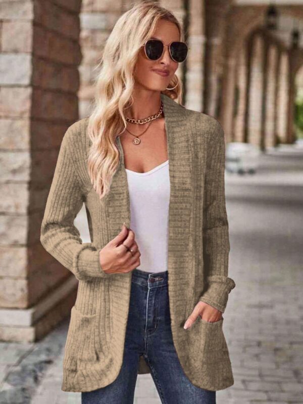 Chaqueta de Terciopelo Acanalada Casual con Bolsillos - Image 6