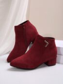 Botas de Tacón Alto con Cierre Lateral y Tacón Grueso
