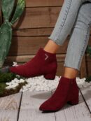 Botas de Tacón Alto con Cierre Lateral y Tacón Grueso