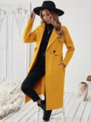Abrigo Camel Casual de Doble Botonadura con Cinturón