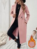 Abrigo Camel Casual de Doble Botonadura con Cinturón
