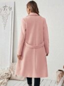 Abrigo Camel Casual de Doble Botonadura con Cinturón