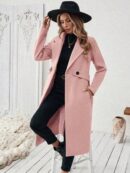 Abrigo Camel Casual de Doble Botonadura con Cinturón