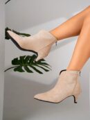 Botines de Mujer con Cierre Lateral y Tacón Delgado