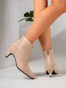 Botines de Mujer con Cierre Lateral y Tacón Delgado