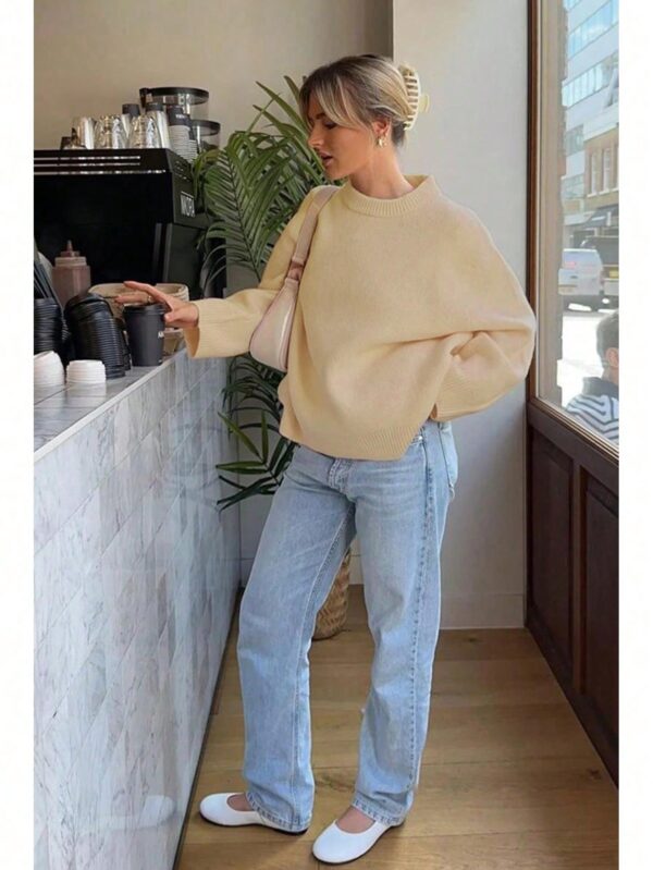 Sweater de Punto Liso Manga Larga para Mujer - Image 34