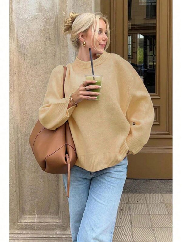 Sweater de Punto Liso Manga Larga para Mujer - Image 33