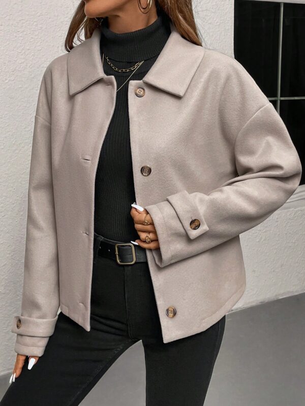 Abrigo Cocoon Casual para Mujer de Hombros Caídos - Image 21