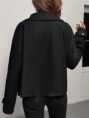 Abrigo Cocoon Casual para Mujer de Hombros Caídos