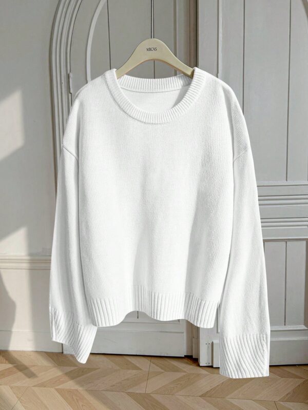 Sweater de Punto Liso Manga Larga para Mujer - Image 11