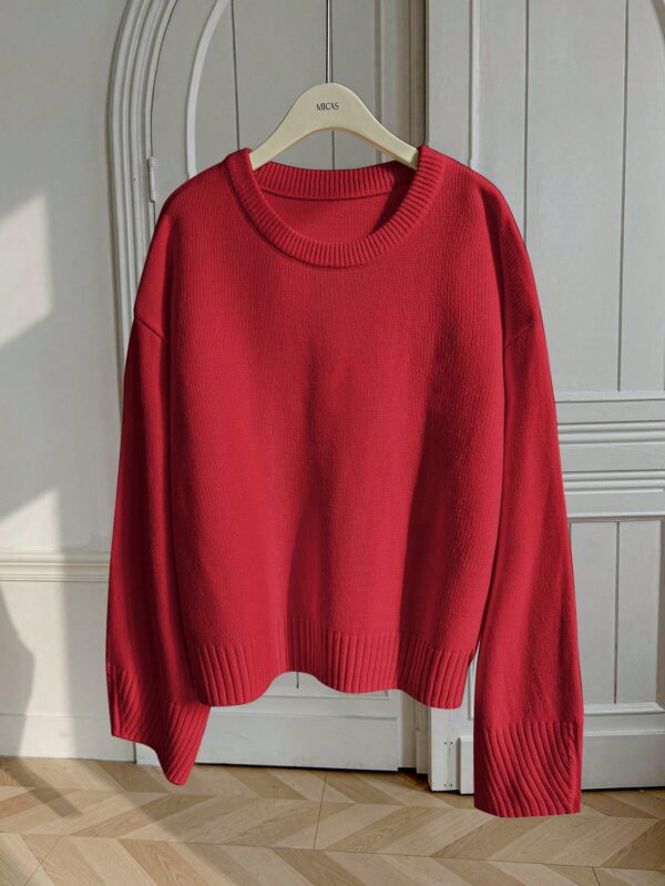 Sweater de Punto Liso Manga Larga para Mujer - Image 30