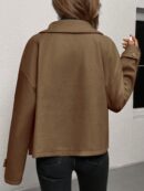 Abrigo Cocoon Casual para Mujer de Hombros Caídos