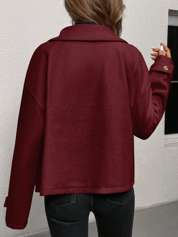 Abrigo Cocoon Casual para Mujer de Hombros Caídos - Image 32