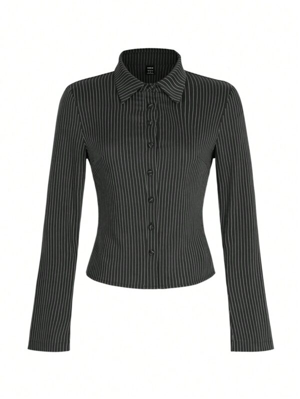 Camisa Casual a Rayas Manga Larga - Image 6