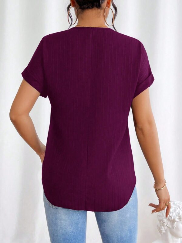 Blusa Casual con Cremallera y Manga Murciélago - Image 10