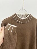 Sweater Casual Oversize con Cuello y Puños Estampados