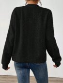 Chaqueta Tejida Jacquard Casual en Color Caqui