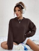 Sweater Casual de Mujer con Manga Larga y Cuello Redondo
