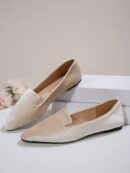 Mocasines Elegantes de Gamuza Negra con Punta Afilada