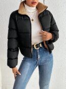 Campera Térmica Corta con Cierre y Cuello Alto