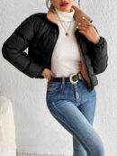 Campera Térmica Corta con Cierre y Cuello Alto