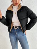 Campera Térmica Corta con Cierre y Cuello Alto