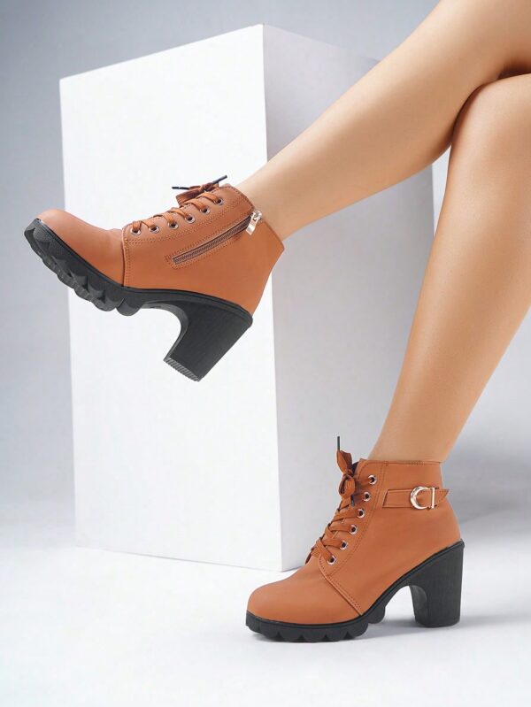 Botines de Tacón Grueso y Cordones Estilo Británico - Image 15